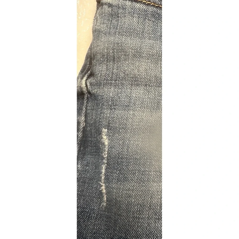 Vintage Fossil Denim Shorts Women's Size 27 Blue Denim Y2K Distressed 5 Pockets